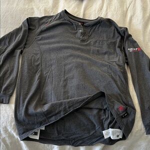 Ariat FR Men's Dark Gray Long Sleeve Henley